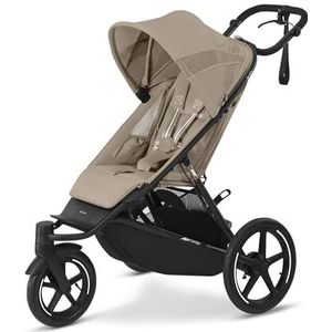 CYBEX AVI SPIN kinderwagen, vanaf de geboorte tot ca. 4 jaar, max. 111 cm en 22 kg, stadsbuggy, offroad en joggen, amandelbeige