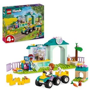 LEGO 42632 Friends De dierenkliniek van boerderijdieren, speelgoed met 2 figuren en 3 dieren, cadeau voor kinderen