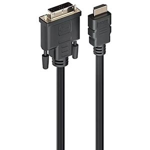 Ewent HDMI naar DVI high-speed adapterkabel, Full-HD, 1080p, 3 m, zwart