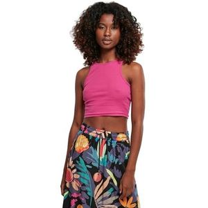 Urban Classics Cropped Rib Cropped Rib Top voor dames verkrijgbaar in 7 kleurvariaties, maten XS tot 5XL, Roze