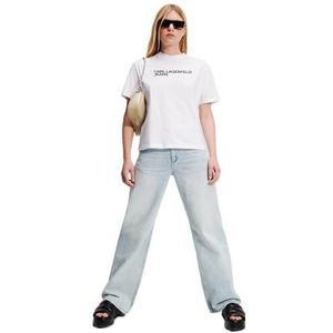 KARL LAGERFELD JEANS Klj Regular Sslv T-shirt voor dames, Wit