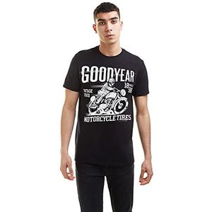 Goodyear vintage series heren t-shirt, zwart.