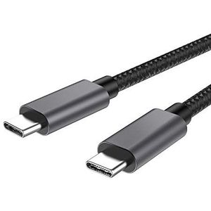 nonda USB C naar USB C kabel 100W/5A 2M USB type C PD snellaadkabel gevlochten nylon kabel compatibel met MacBook Pro 2020, iPad Pro 2020, Samsung Galaxy S20 en andere USB C-opladers