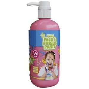Natural Face & Finger Paint - Verffles met handpomp, 1000 ml, roze