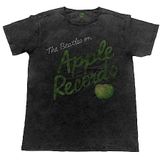 Générique The Beatles Apple Records Vintage Finish T-shirt voor heren, zwart.