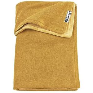 Meyco Knit Basic knuffeldeken 100 x 150 cm Honey Gold fluweelzacht