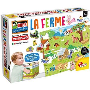 Lisciani - La Ferme Montessori - Maxi puzzel 26 delen - Touch Box om te monteren - Educatief spel - voor kinderen van 3 tot 6 jaar