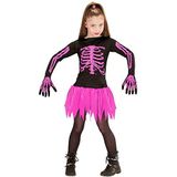 Widmann - Skelet ballerinakostuum, rok, overhemd, handschoenen, themafeest, carnaval, Halloween