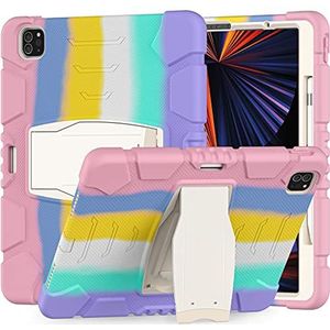 Coque pour iPad Pro 12,9'' (2021/2020) 5e / 4e Gén, Protection Intégrale avec Protecteur d'écran Intégré et Béquille Compatible avec Chargement