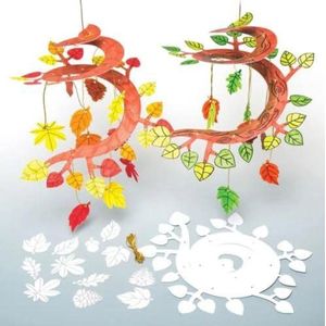 Baker Ross Herfstdecoraties in de vorm van kleurspiralen (5 stuks) – knutselen voor kinderen