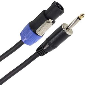 Plugger, Kabel voor luidspreker/versterker Speakon naar TSstekker (mono), 6,35 mm, lengte 6 m, geluidsluidspreker, versterker, Easy serie van audio-professionals