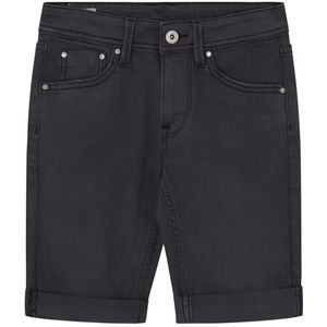 Pepe Jeans Short Slim Jr pour garçon, Noir (Denim-xr6), 12 ans