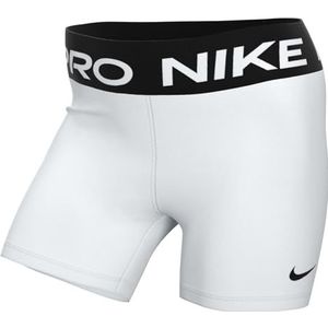NIKE Pro Boy Shorts voor dames, Wit/Zwart
