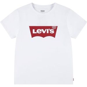 Levi's Lvg Batwing Tee 4ek825 T-shirt voor meisjes, Rood/Wit