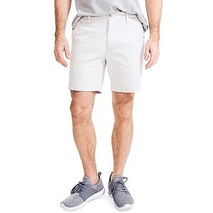 Nautica Stretch chino shorts van katoen keperbinding aan de voorkant, Nautica steen