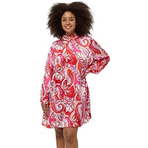 Peppercorn Lindi jurk met lange mouwen, gebogen UK | herfstjurken | maat 28, 4122P magenta roze print, 4122P magenta print roze, 56 oversized, 4122p magenta print, roze