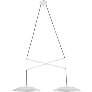 Faro Barcelona 24504 - SLIM LED hanglamp, dubbele, uittrekbaar, wit