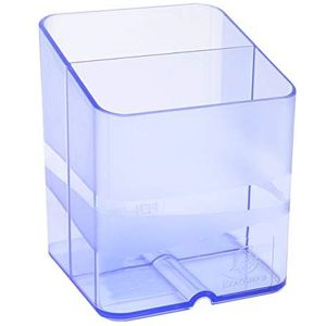 Exacompta - Ref. 67710D – doos met 10 pennenkoppen PEN-CUBE lijnkleur – met 2 vakken in verschillende maten en hoogtes – afmetingen 7,4 x 7,4 x 9,3 cm – kleur ijsblauw doorschijnend