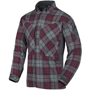 Helikon-Tex MBDU Flanellen overhemd voor heren, robijn plaid, XXL, Robijn plaid