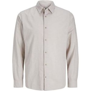 JJ REBEL Jrebmoss Sunny Shirt Ls Jrebmoss Sunny T-shirt maat L heren (1 stuk), Lichtbeige, S