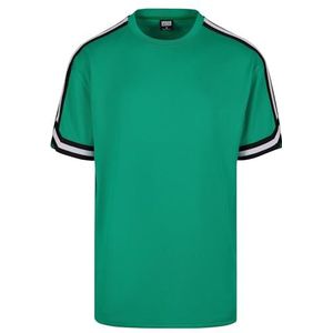 Urban Classics Oversized gestreept mesh-T-shirt voor heren, Ferngreen