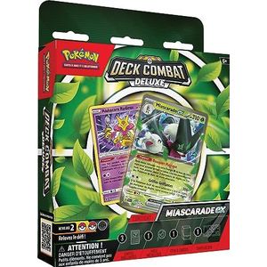 Pokémon : Deck Combat Deluxe - Palmaval-ex of Miascarade-ex (willekeurig model) - gezelschapsspellen - speel- en verzamelkaarten - vanaf 6 jaar - Franse versie