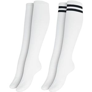 Urban Classics College Sokken voor dames, set van 2 sokken, Wit.