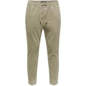 Only & Sons Onslinus Noos Cropped Cord 9912 Herenbroek, Chinchilla