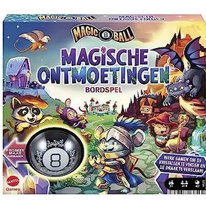 Mattel Games Magic 8 Ball Board Games, Magic Dating Bordspel waarin je moet samenwerken met de originele Magic 8 Ball, voor 2-4 spelers, speelavond met het hele gezin HPJ73