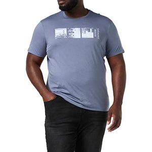 Armani Exchange T-shirt met landschap-print voor heren, grijs.