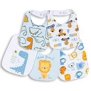 B0C4K275M5 Baby slabbetjes set van zacht katoen, Azure