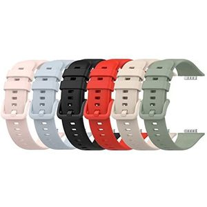 Chofit 6 stuks armbanden compatibel met Huawei Watch Fit 2 Active, kleurrijke reservearmband van zachte siliconen voor Huawei Watch Fit 2 Active Edition, Siliconen