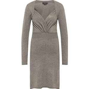 nolie Robe en tricot pour femme 11019458-NO01 - Gris mélangé - Taille XL/XXL, Robe en tricot, XL-XXL