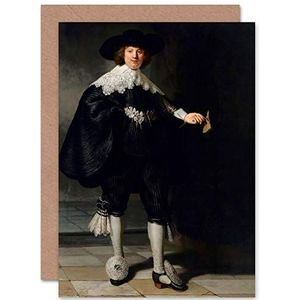 Rembrandt Marten Soolmans wenskaart met envelop blanco