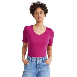 STREET ONE Basic T-shirt met korte mouwen, magnolia roze, 38, Roze magnolia