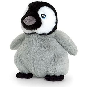 Keel Toys - Keeleco Baby Plush Penguin 18 cm-SE6569, SE6569, grijs, wit, zwart