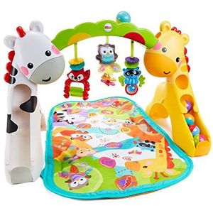 Fisher-Price Muzikale speelmat voor baby's met meer dan 12 activiteiten en speelgoed, gesloten verpakking, vanaf de geboorte, GLK31
