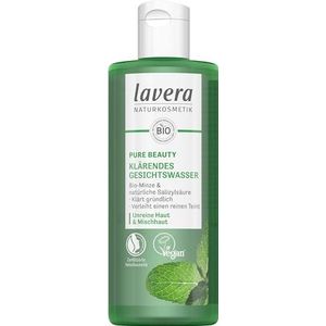 Lavera, Pure Beauty Gezichtsreinigingslotion voor een helder huidgevoel, poriëndiepe reiniging, veganistische natuurlijke cosmetica, 200 ml, transparant