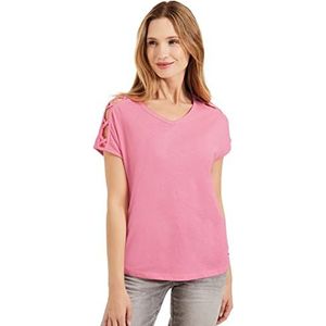 Cecil B320163 T-shirt met korte mouwen voor dames, Roze