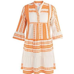 LOMASI Robe d'été pour femme 19325647-LO01, orange, taille S, Robe d'été, S