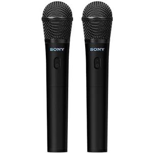 Sony ULTMIC1 Draadloze microfoonset met 2 microfoons en ontvanger, geavanceerde ruisonderdrukking, duo-ondersteuning, 20 uur batterij, schokbestendig, perfect voor de ULT POWER SOUND-serie