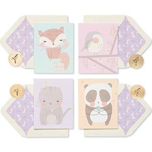 Papyrus Bunny & Squirrel kaarten met enveloppen, blanco (14 Counts)