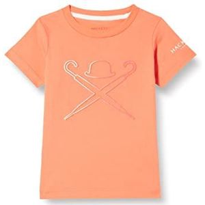 Hackett London Logo Fade Tee T-shirt voor kinderen, koraal, 3 jaar, Koraal