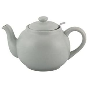 PLINT Simple & Stylish Ceramic Teapot, Globe Teapot met roestvrij stalen trainer, keramische theepot voor 3-5 kopjes, 900 ml keramische theepot, bloemtheepot, theepot voor bloeiende thee, bladkleur