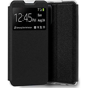 Tumundosmartphone Flip Case met venster voor OPPO A17 Zwart