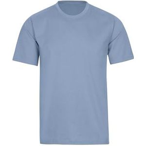 Trigema Deluxe katoenen T-shirt voor dames, Parelmoer blauw