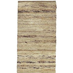 HAMID - Jute tapijt, zwart, 100% natuurlijke jutevezel, zacht tapijt, handgeweven, tapijt voor woonkamer, eetkamer, slaapkamer, hal, hal (D4, 150 x 80 cm)