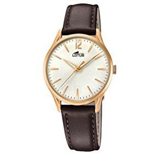 Lotus Watches Klassiek dameshorloge met leren armband 18407/1, bruin, armband, Bruin, Riem