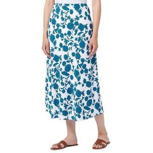 s.Oliver BLACK LABEL Midi-rok voor dames, Blauw/Groen