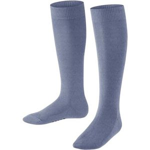 FALKE Familie uniseks lange sokken voor kinderen, ademend, duurzaam, katoen, versterkt, effen, klassiek, platte teennaad voor dagelijks gebruik en school, 1 paar, Blauw (Light Jeans 6662) nieuw -